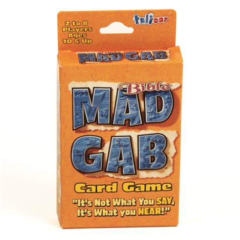Study flashcards on mad gab at cram.com. Bible Mad Gab Card Game - Card Games Online | Kid Stuff Station