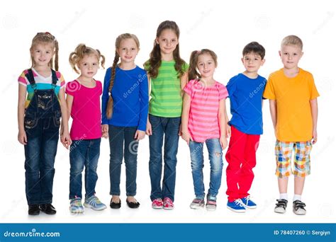 Two Children Stand Together Stock Image 78407053