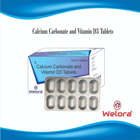 Calcium Carbonate And Vitamin D3 Tablets At Rs 10stripe Calcium And Vitamin D3 Tablet In