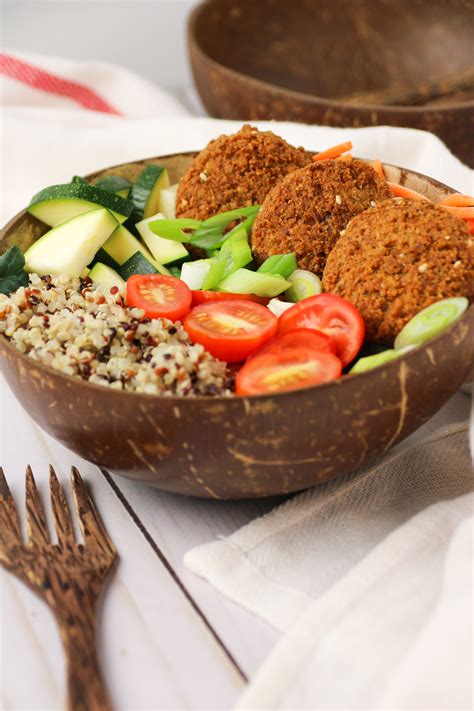 Falafel Quinoa Salad Bowl Vegan Gluten Free Rooty Fruity Vegan