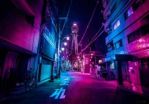 Osaka Dream Street This Vivid Neon Street Scene With The Flickr