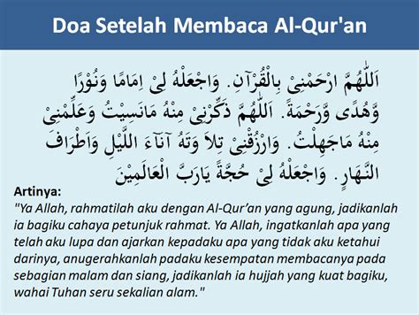 Doa Khatam Quran Latin Widi Utami