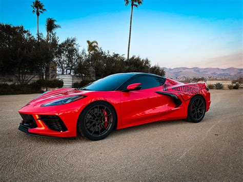 Chevrolet Corvette C8 Stingray Red Forgeline Gs1r Wheel Front