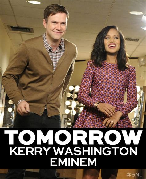 Kerry Washington Hosts An All New Snl Tomorrow With Music From Eminem White Girls White Women