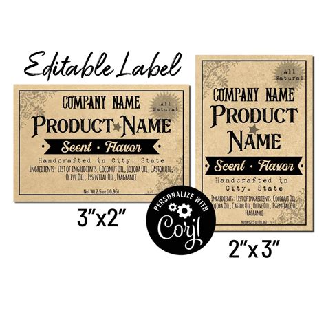 Editable Label Template Country Store 2x3 Customize W Corjl Online