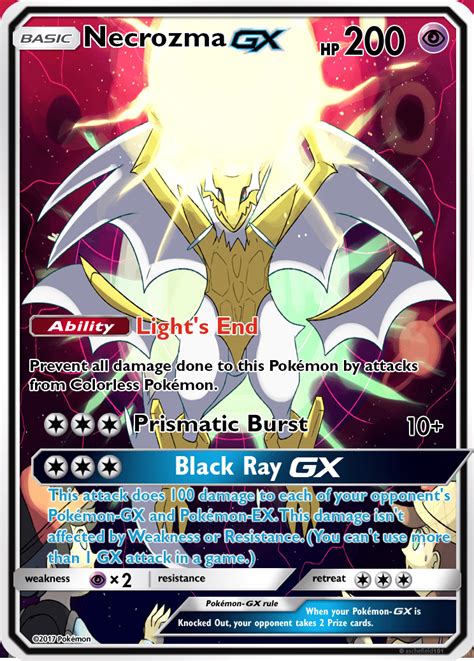 Ultra Necrozma Gx By Loco1911 Cool Pokemon Cards Pokemon Cards Rare