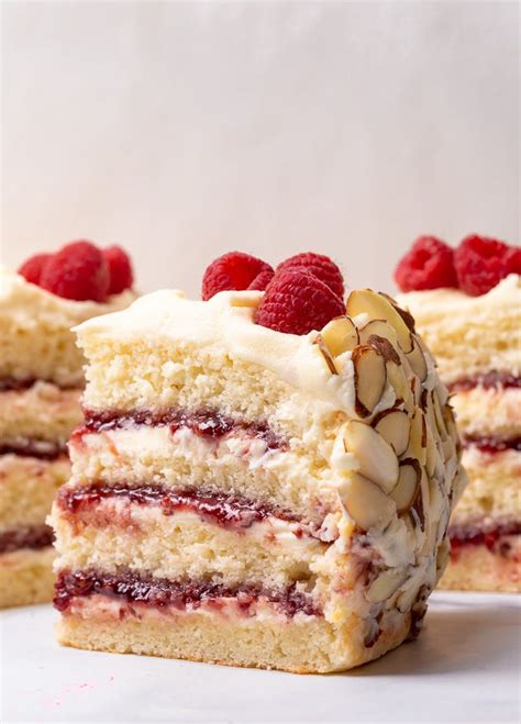 White Chocolate Almond Raspberry Cake Baker By Nature Recipe Almond Desserts Desserts