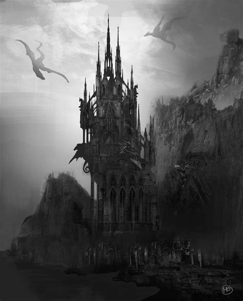 Gothic Castle Fantezi Manzara Dark Fantasy Art Karanlık Sanat