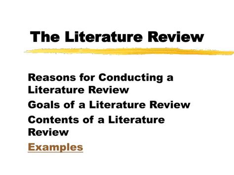 Presentation On Literature Review Gambaran