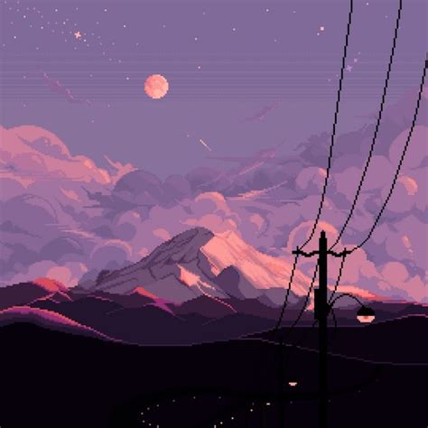 Covers que vale la pena escuchar. Chillhop Sunset | Pixel art background, Pixel art ...