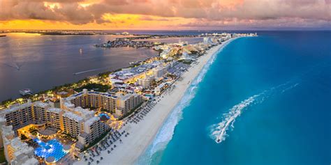 Cancun Beach Coast With Sunsets Stock Photo Download Image Now Istock