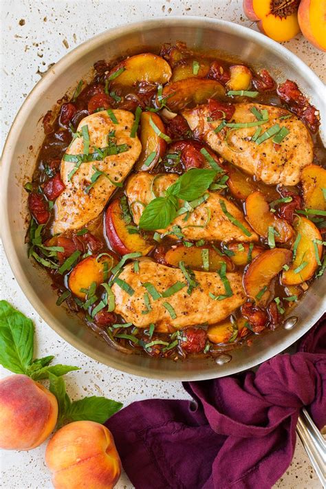 List tips for buying poultry. Peach Chicken {with Balsamic} - Cooking Classy