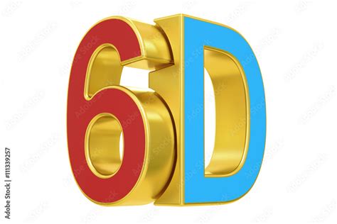 6d Logo 3d Rendering Stock Illustration Adobe Stock
