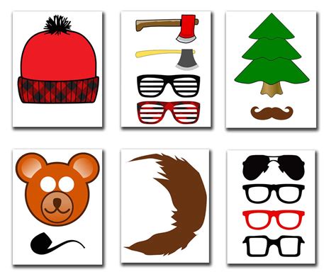 Lumberjack Photo Booth Props Party Photo Props Etsy