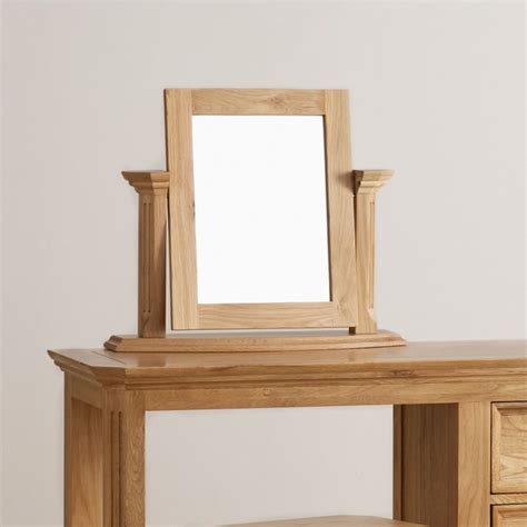 Edinburgh Dressing Table Mirror In Solid Oak Oak Furniture Land