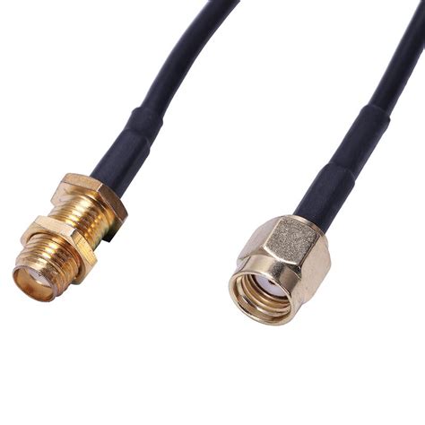 5m Black Rp Sma Male To Female Wifi Antenna Connector Extension Cable