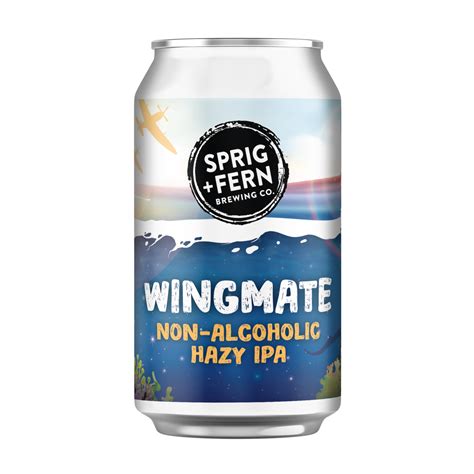 sprig and fern wingmate non alc hazy ipa 0 5 alc vol 24 x 330ml cans craft box direct