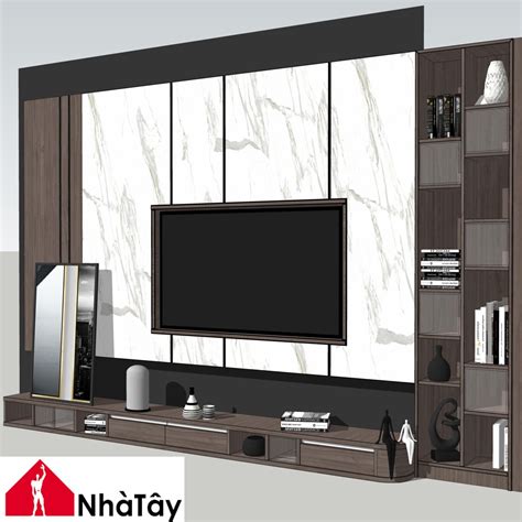 Nhatay Combo Tv Wallunit Modern 102 Sketchup Models For Free Download