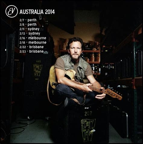 Set List Eddie Vedder Solo Perth Australia ~ Vvn Music Eddie Vedder Pearl Jam Eddie Vedder