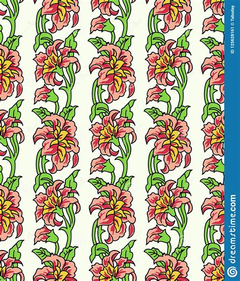 Check spelling or type a new query. Floral blockprint pattern. stock vector. Illustration of ...