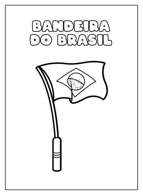 Desenhos Da Bandeira Do Brasil Para Colorir Bora Colorir