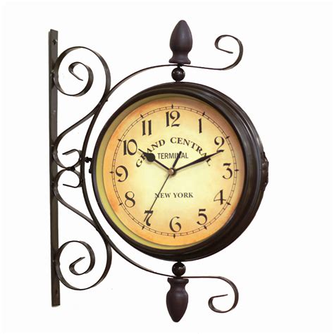Maybe you would like to learn more about one of these? Antique Vintage Finish Double sided wall clock 8" GRAND ...