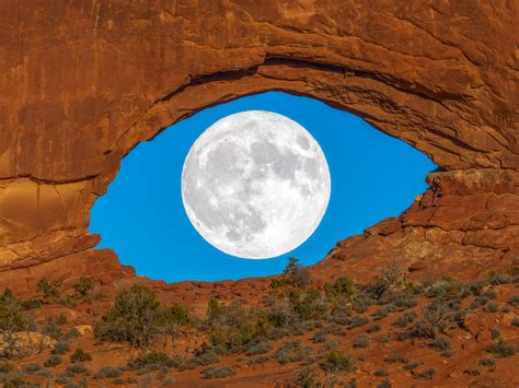 Flickriver Photoset Desert Eye Full Moon North Window Arch Arches