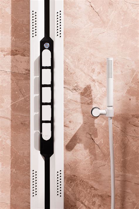 The top level body spray is usually set at shoulder height or back height. The GRAFF Ametis Shower System with body sprays and ...