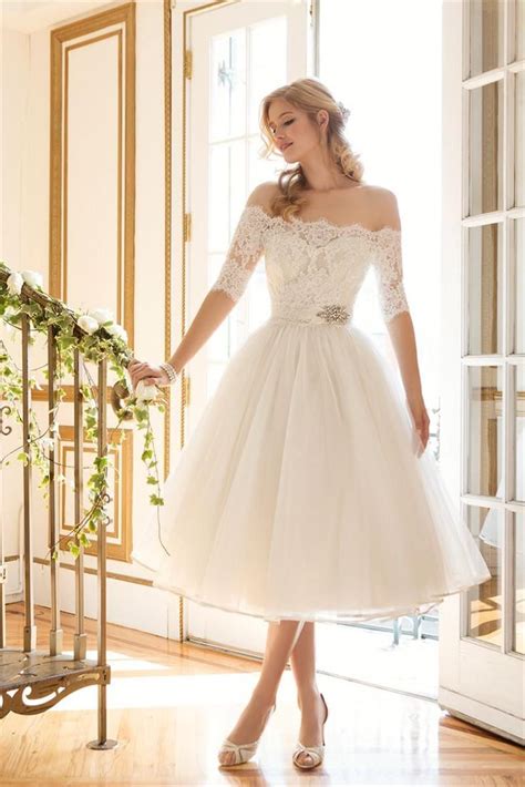 Shop discount wedding dresses with half sleeves, 1/2 sleeves, 3/4 sleeves. Online Wedding Dresses Off Shoulder Lace Wedding Dresses 3 ...