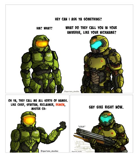 Master Chief And Doom Slayer Talking About Nick Names I Got Inspired