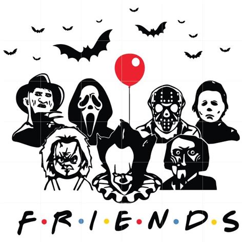 Friends Halloween SVG Horror SVG Halloween Vinyl Cricut Halloween