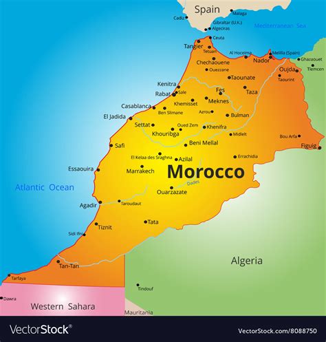 A Map Of Morocco Cities And Towns Map