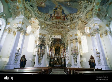 Rococo Interior Of Wies Church Bavaria Germany Stock Photo Alamy