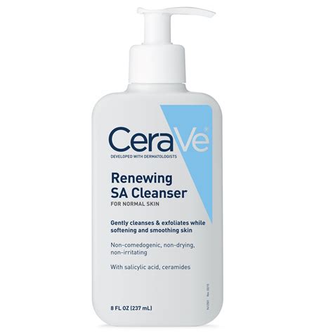 Cerave Renewing Sa Cleanser For Normal Skin 8 Fl Oz 237 Ml