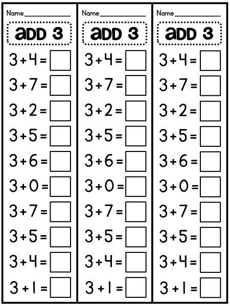 1st Grade Math Facts Worksheets