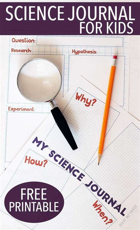Free Printable Science Journal For Kids Homeschool Giveaways