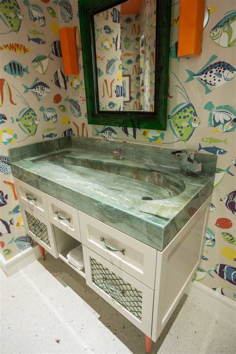 The clients can renovate their bathroom by taking the services related to bathroom vanities fort lauderdale. Fort Lauderdale Home - Fish-themed Bathroom - Beach Style ...