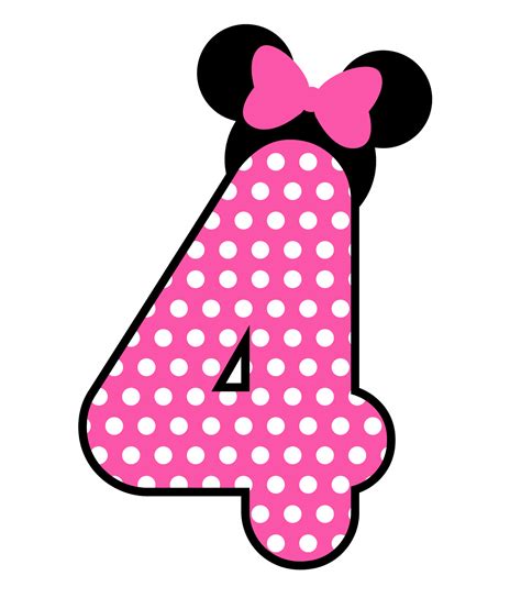 Happy 4th Birthday Card Minnie Mouse Png Download Minnie Mouse Png 428