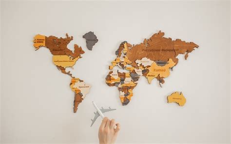 Wooden World Map Wall Puzzle Woodencity