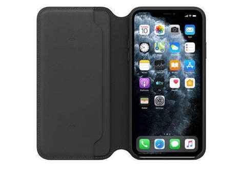Buy Apple Iphone 11 Pro Max Leather Folio Black Online In Uae Jumbo
