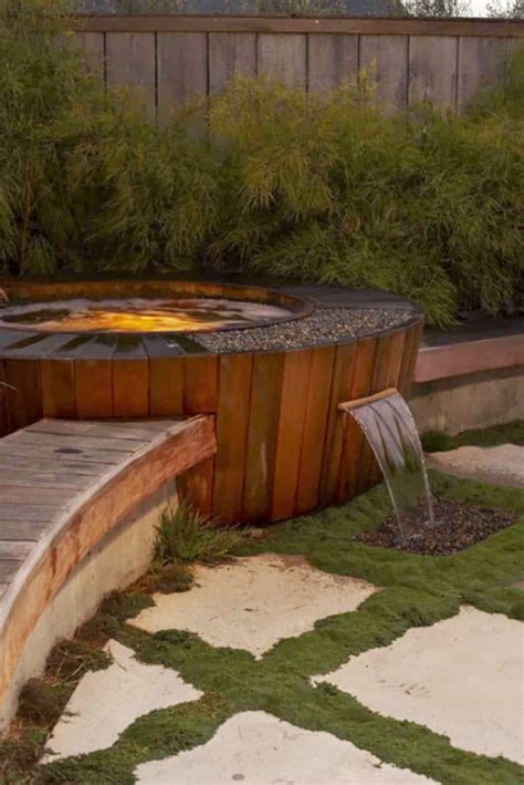 40 Outstanding Hot Tub Ideas To Create A Backyard Oasis Relaxing Backyard Hot Tub Backyard