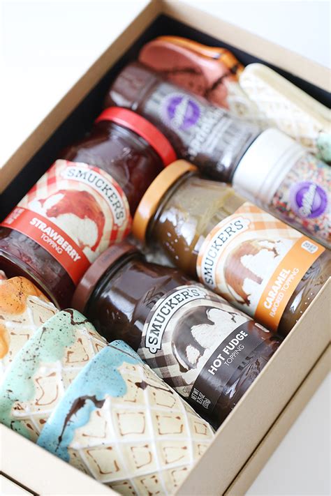 Free pdf printable for mason jar lids. Ice Cream Sundae Kit Gift Idea | As You Wish Pottery