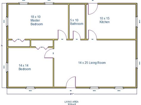 This cottage design floor plan is 400 sq ft and has 1 bedrooms and has 1 bathrooms. 800 Square Foot House 1000 Square Foot House Plans, house ...