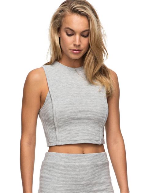 That 90s look isn't going anywhere just yet, which means crop tops are here to stay. Grey | Womens Roxy Tops & Shirts Best For Me Crop Tank Top ...
