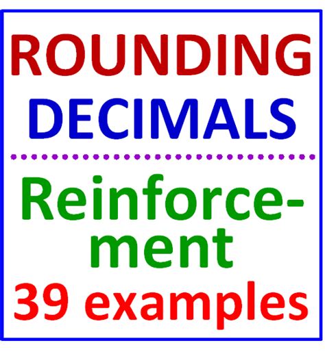 Rounding Decimals Reinforcement 39 Examples Made By Teachers