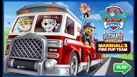 Paw Patrol Ultimate Rescue Marshalls Fire Pup Team Youtube