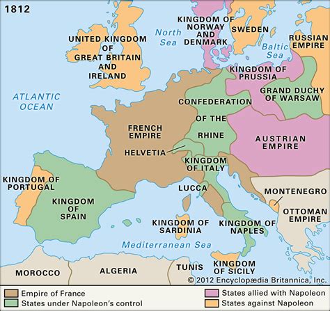 Map Of Napoleonic Europe 1812 Secretmuseum