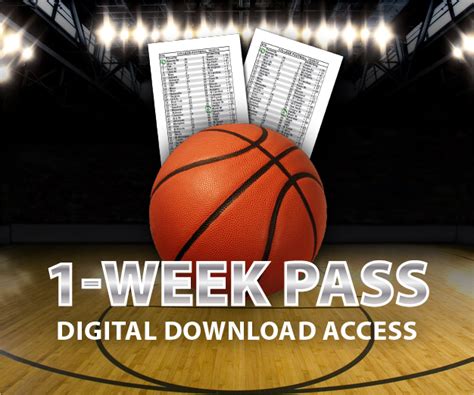 Maybe you would like to learn more about one of these? Basketball 1-Week Pass - Printable Parlay Cards