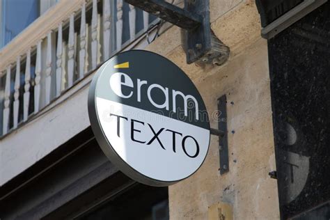 Eram Texto Brand Logo And Sign Text On Boutique Footwear Wall Facade