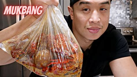 Mukbang Spicy Crawfish Seafood Boil Eating Sounds Asmr Youtube